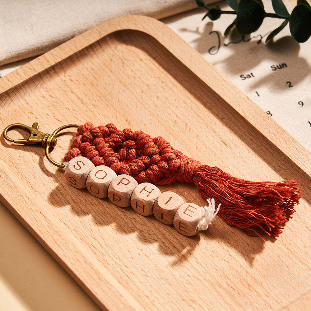 Custom Engraved Pendant Creative Weave Bead Wedding Gifts - Myphotowallet