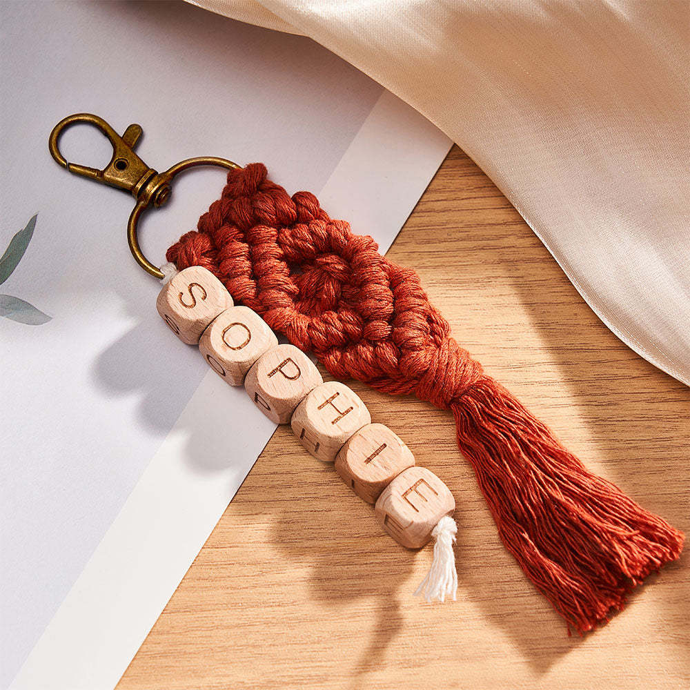 Custom Engraved Pendant Creative Weave Bead Wedding Gifts - Myphotowallet
