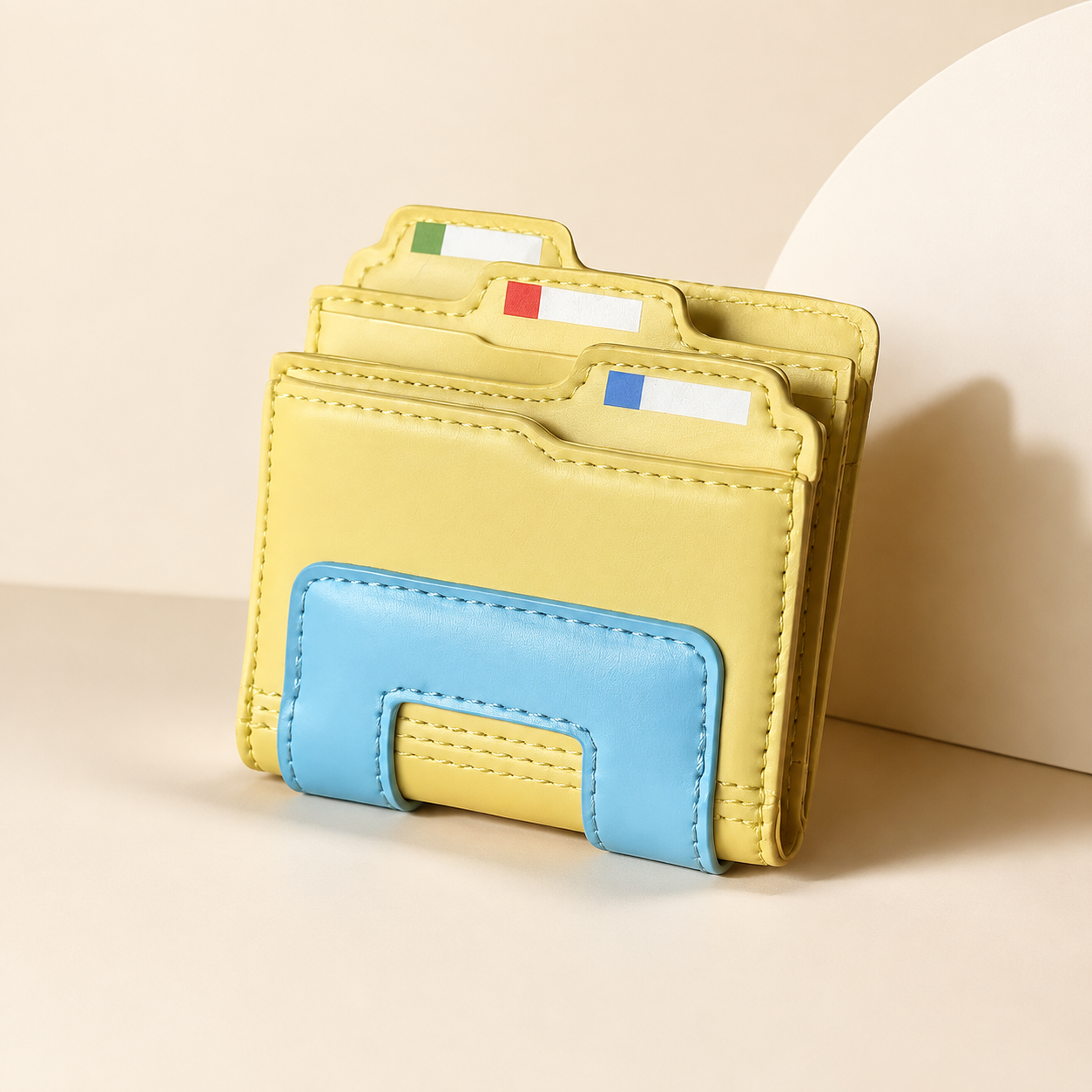 Retro Computer File Folder Leather Wallet – Creative Desktop Explorer Card Holder & Bifold Purse for Geeks & Tech Lovers