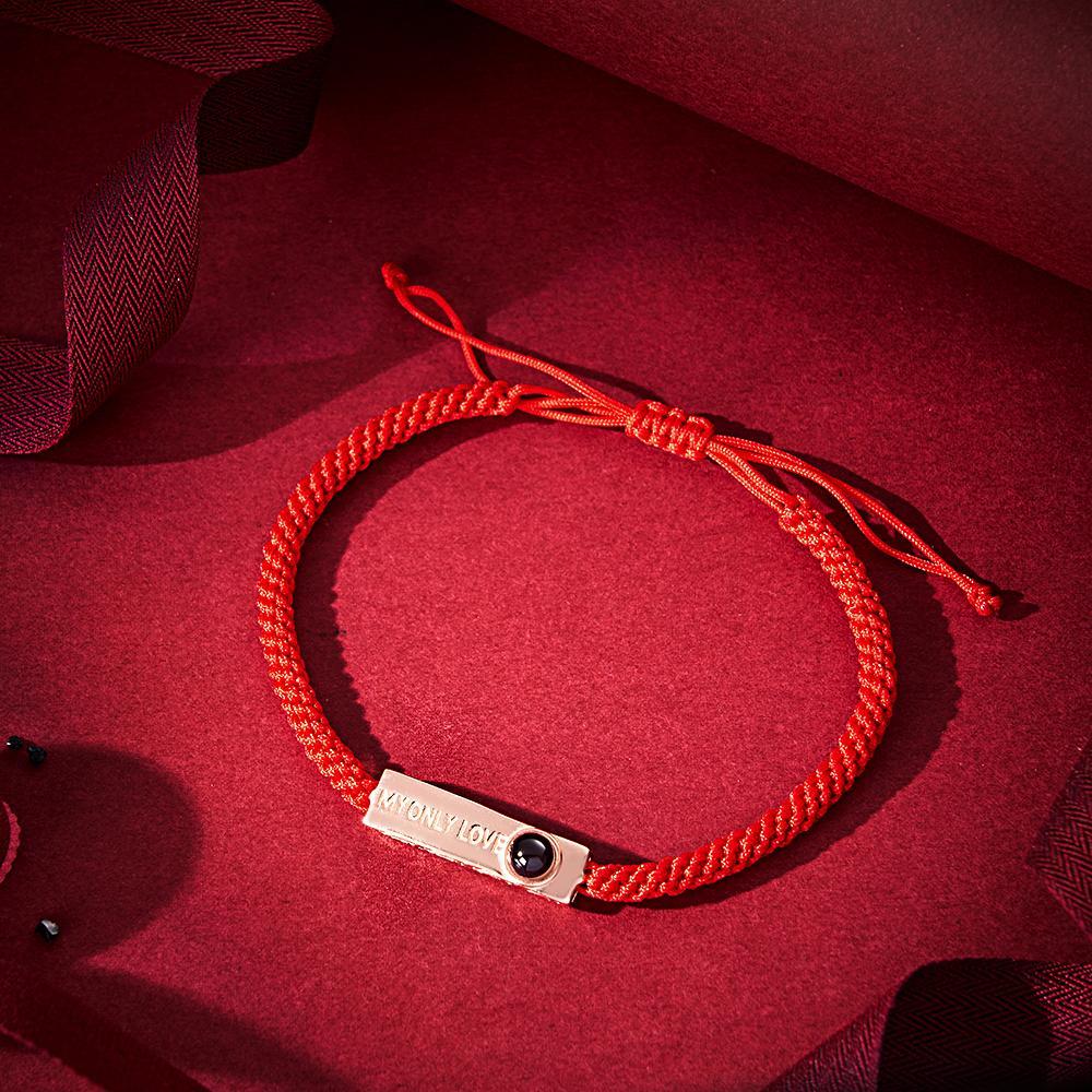 Custom Projection Photo Bracelet My Only Love Unique Couple Gifts - Myphotowallet