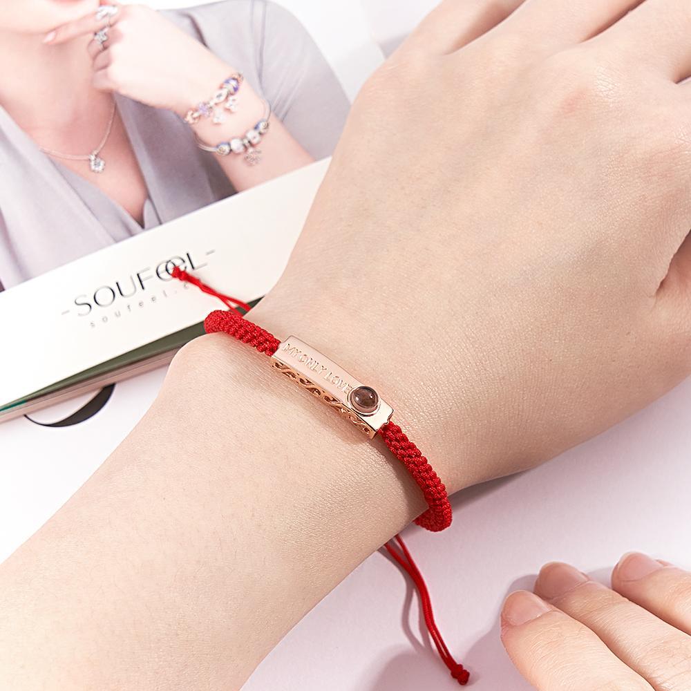 Custom Projection Photo Bracelet My Only Love Unique Couple Gifts - Myphotowallet