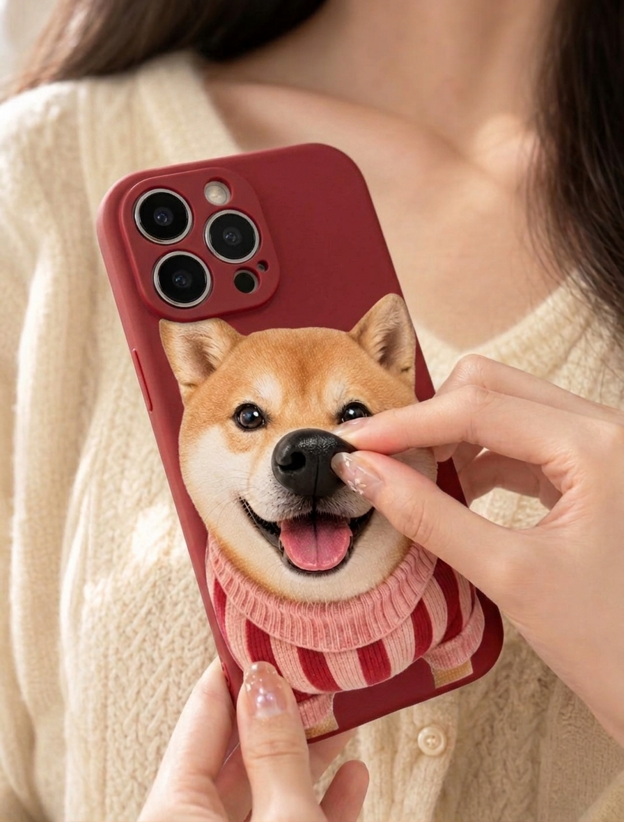 Cute Dog Nose Squishy Phone Case | Soft Kawaii Puppy iPhone Cover