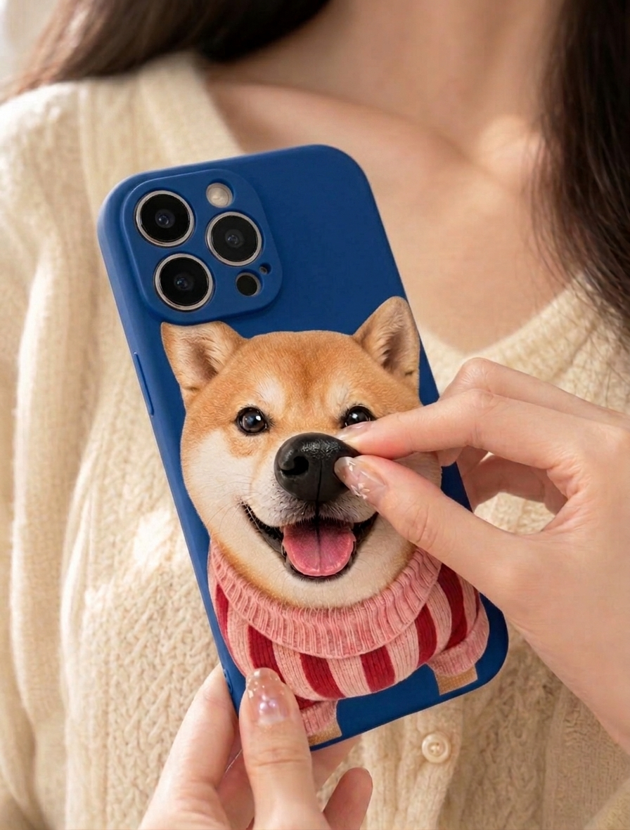 Cute Dog Nose Squishy Phone Case | Soft Kawaii Puppy iPhone Cover