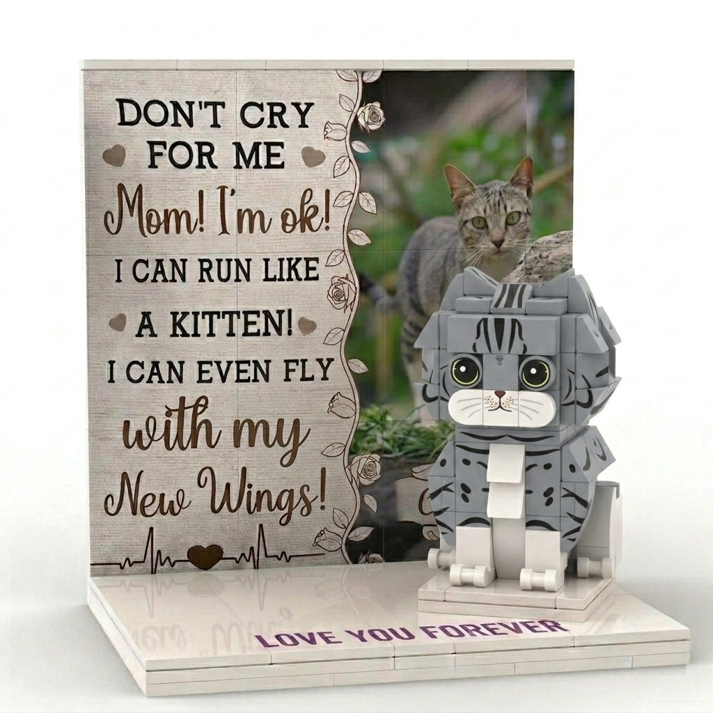 Personalized Pet Brick Figure Full Body Custom Dog with Photo – Unique Father’s Day Gift for Pet Lovers