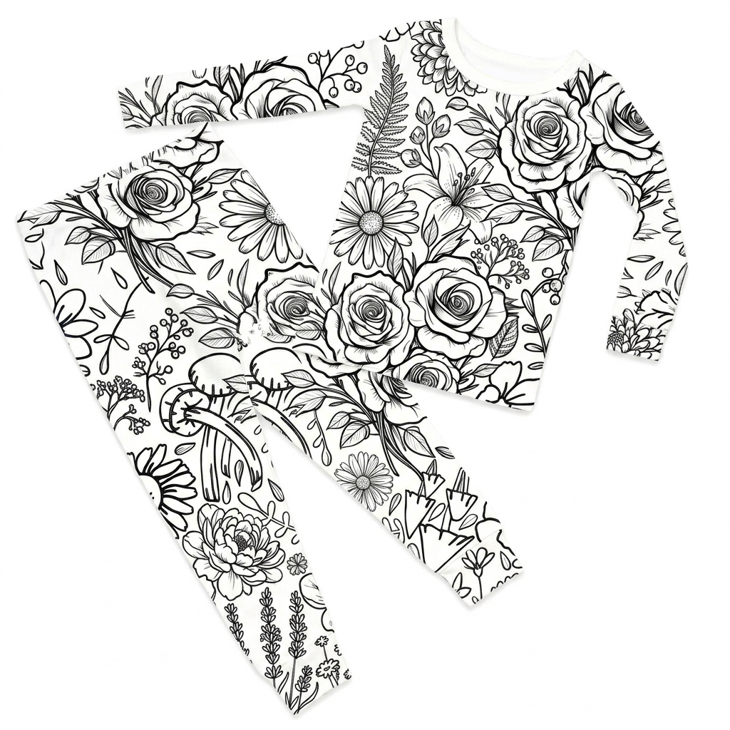 Doodling Pajamas for Kids with 24 Colors Acrylic Paint Markers - 