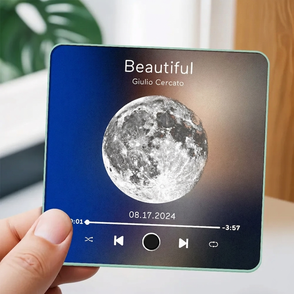 Customized Multicolor Wall Photo Sticker Music Fridge Magnet Can Play Songs Personalized Moon Phase Music Fridge Magnet