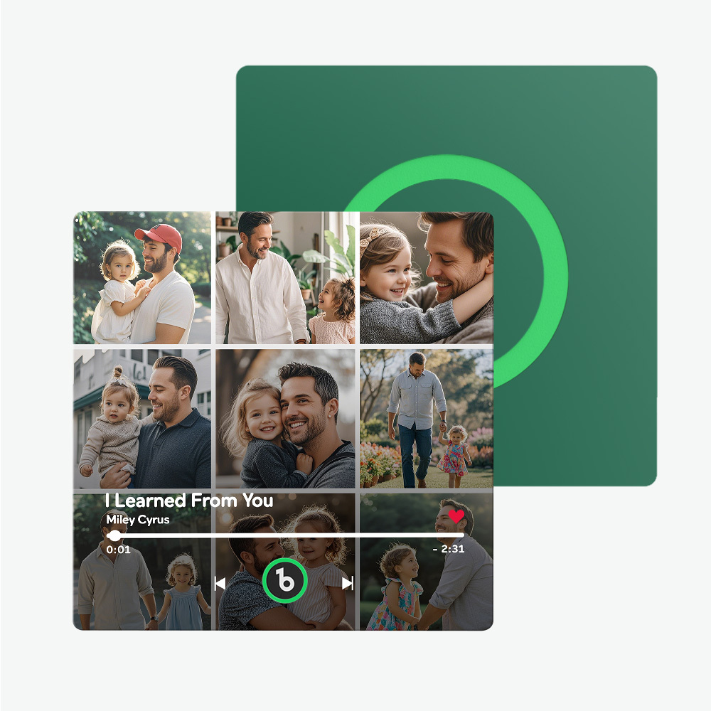 Custom Music Fridge Magnet and Photo with Colorful Frame Music Wall Photo Sticker Music Movement That Can Be Played Gift for Couple New 4.0 Upgrade Gift for Father - 