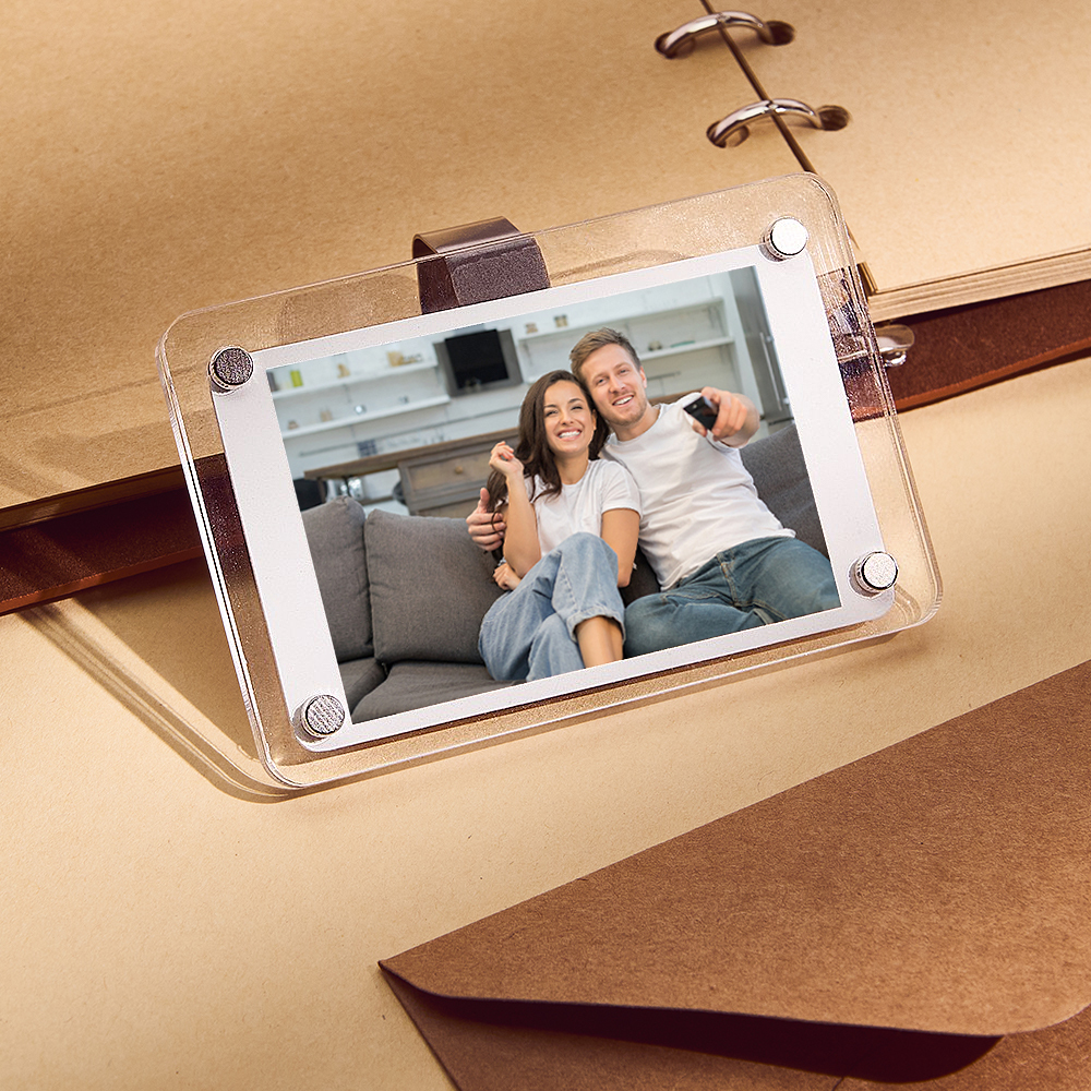 Personalized Car Photo Holder – Custom Sun Visor Clip | Couple Gift - 