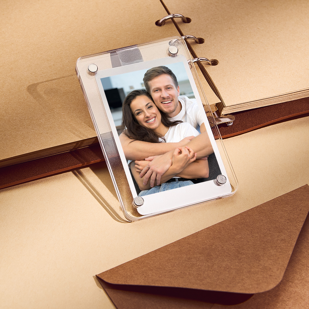 Personalized Car Photo Holder – Custom Sun Visor Clip | Couple Gift - 