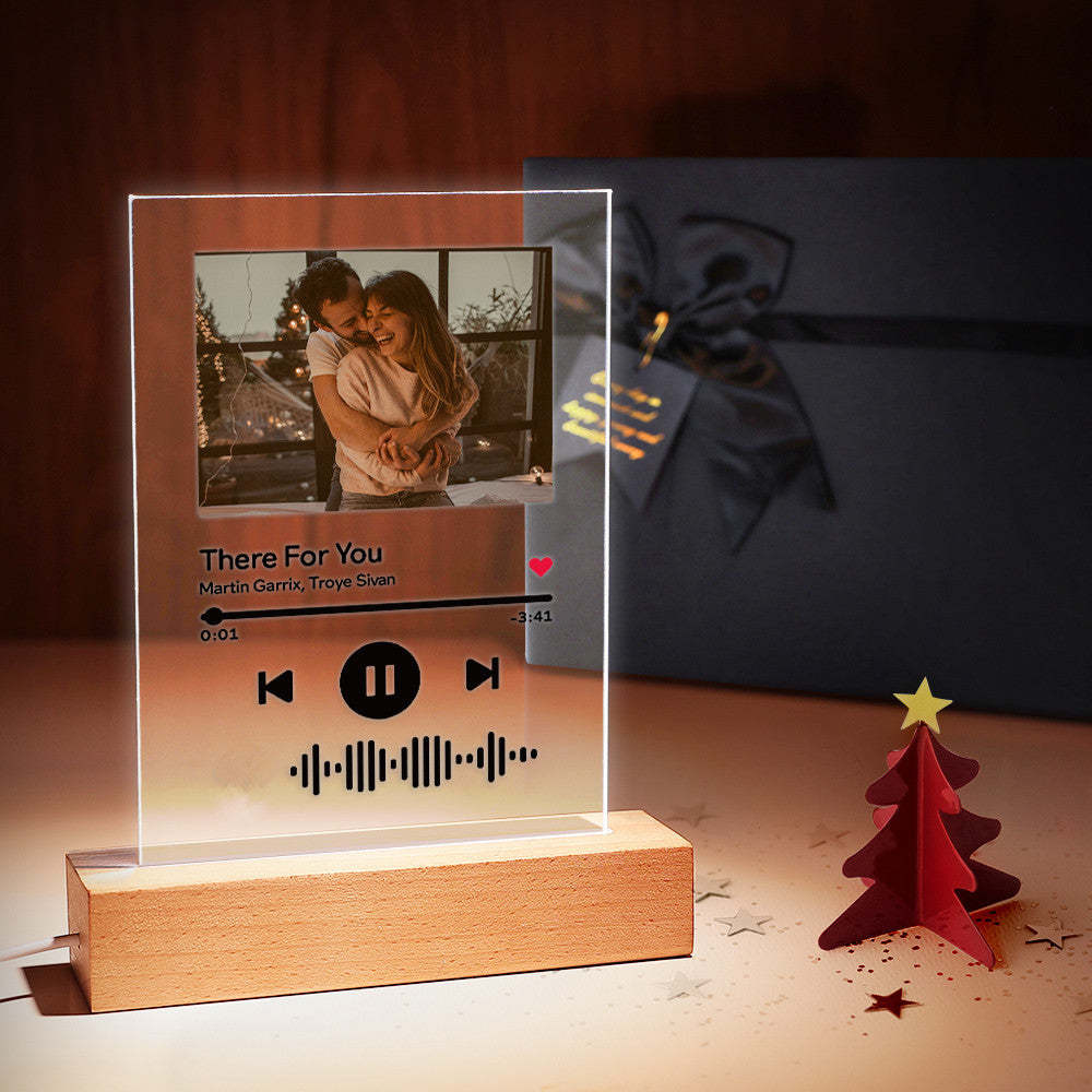 Music Art Gifts Scannable Glass Music Plaque Photo Frame