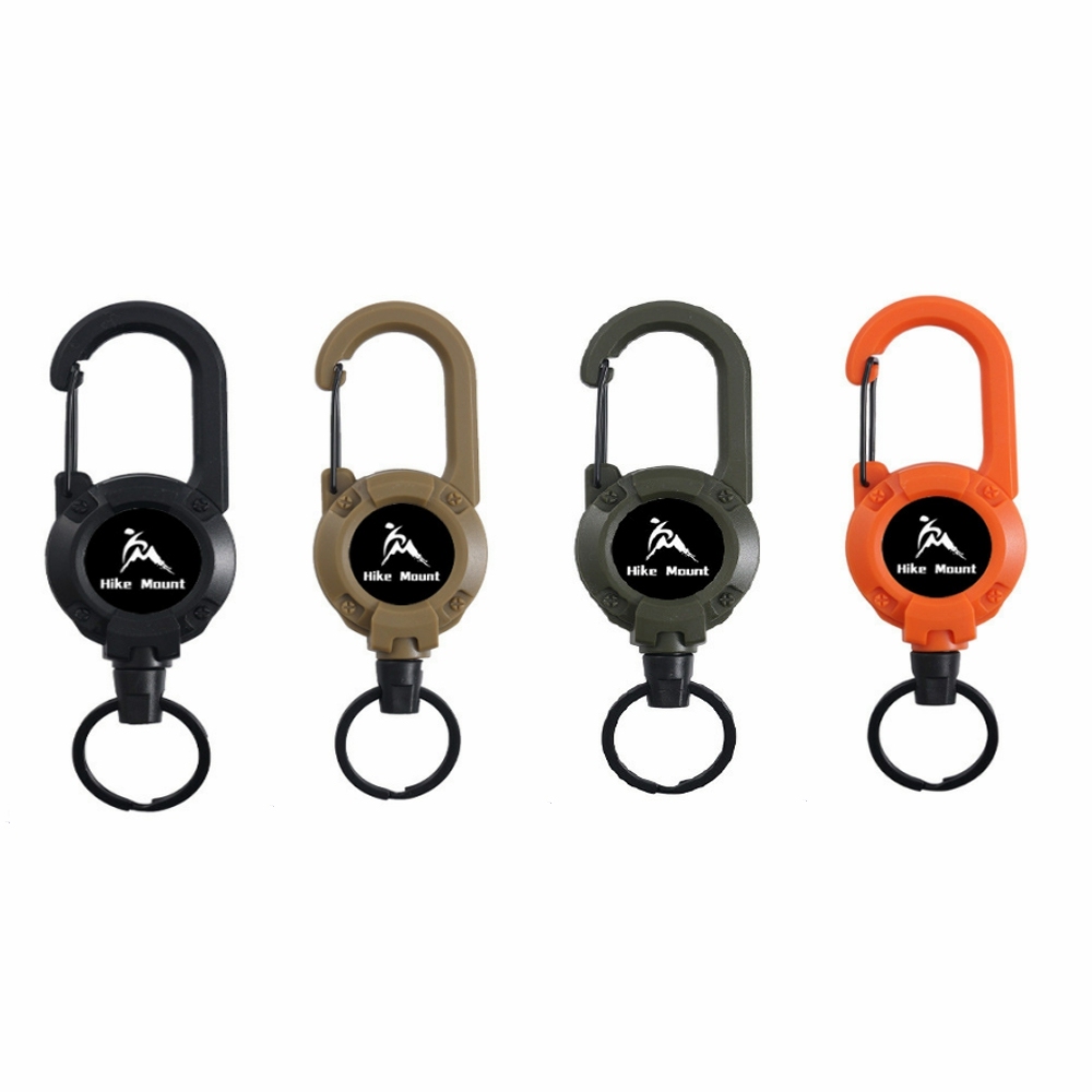 3 In 1 new multifunctional Retractable Pull Reel Carabiner Keychain, Strong Steel Wire Rope Buckle,Outdoor Sport Keychain Tool keychain accessories
