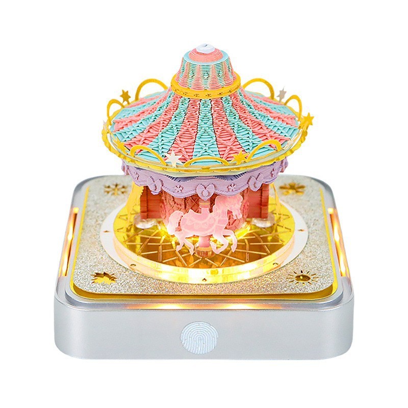 3D Paper Sculpture Desk Calendar with LED Light – Interactive Tear-Away Memo Pad, Time Piece 3D Art Ornament & Premium Gift