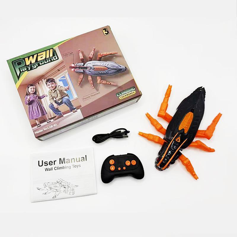 Remote Control Climbing Lizard, Cockroach & Spider - Rechargeable Electric Wall Climbing Toys for Kids, Indoor Prank Gag Gifts