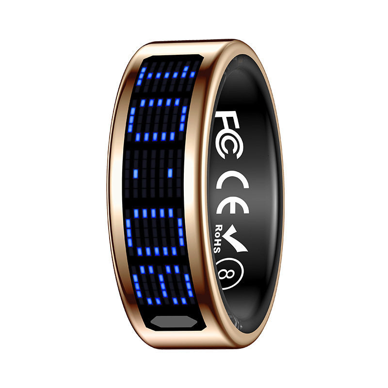 Smart Ring with LED Display – Health & Fitness Tracker with Heart Rate, SpO2, Step Counter & Call Alerts
