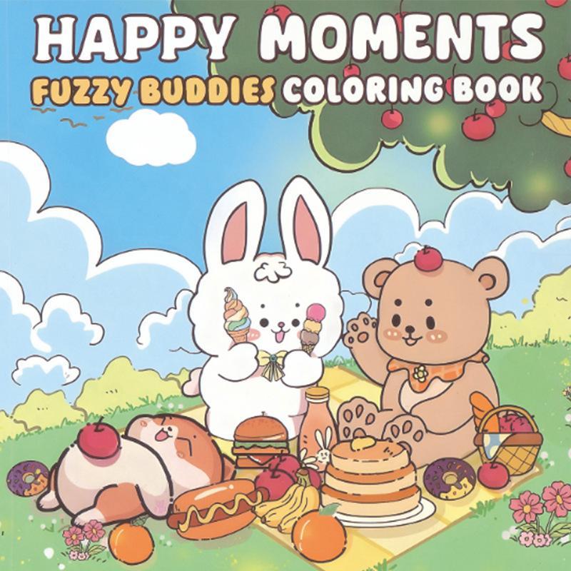 Cute & Comfy Coloring Book for Adults & Teens – 48 Pages Bold & Easy Cozy Lifestyle Line Art for Stress Relief & Relaxation