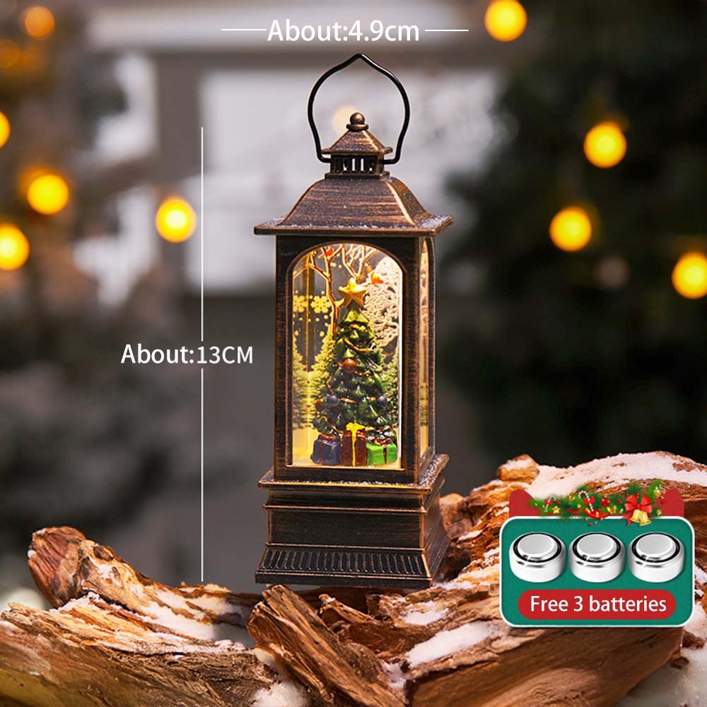 Christmas Decoration Rotating Train Music Box - Light Up Musical Ornament, Desk Tabletop Decor for Holiday Gifts