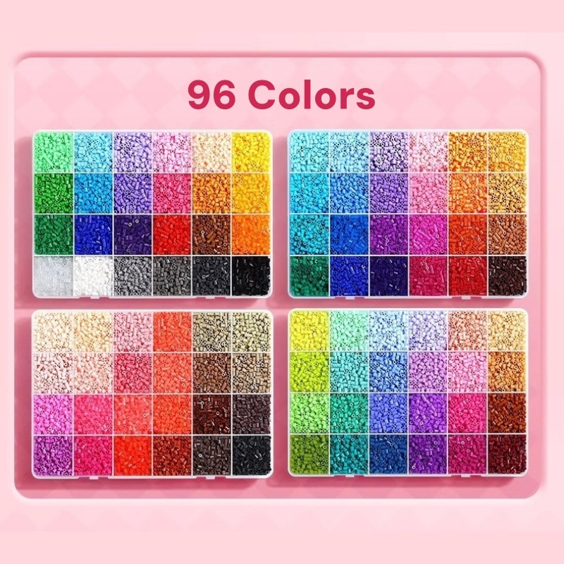 DIY Pixel Perler Beads Kit – Creative Craft Set for Keychains, Frames, Ornaments & Holiday Gifts - 