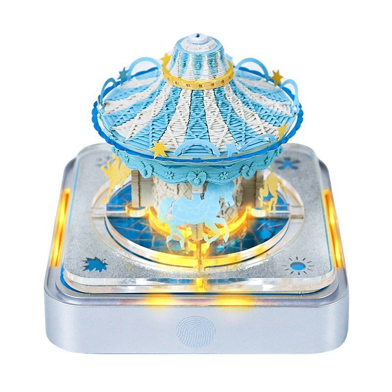 3D Paper Sculpture Desk Calendar with LED Light – Interactive Tear-Away Memo Pad, Time Piece 3D Art Ornament & Premium Gift