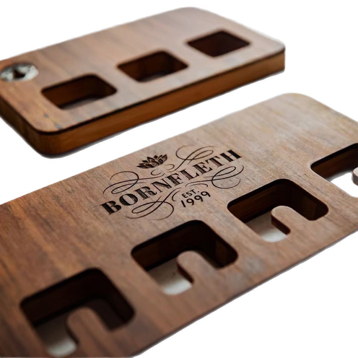 Wood Wall Mount For Keychains - Personalized Engraved Family Names