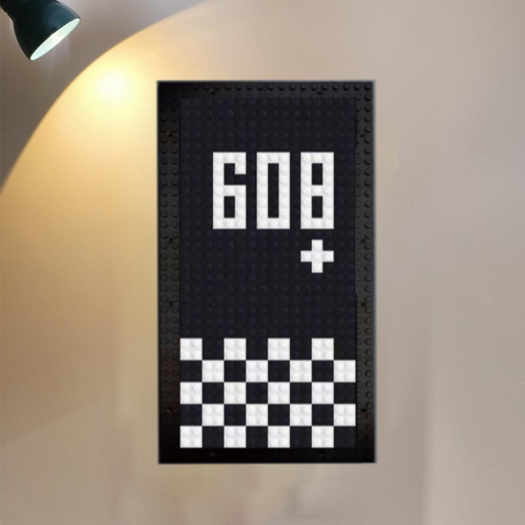 Creative DIY Building Block Door Sign Household Small Particle Assembled Number Plate - myphotowallet