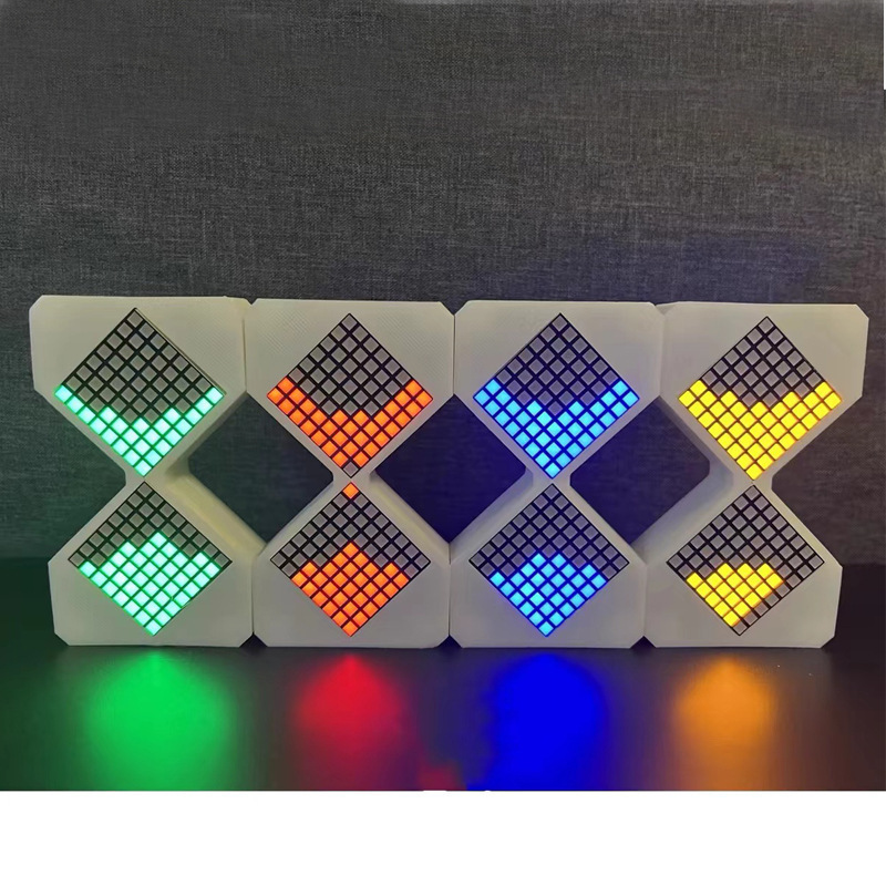 Modern LED Digital Hourglass Timer – Electronic Pixel Sand Clock, Interactive Desk Sculpture & Ambient Night Light for Home & Office Setup