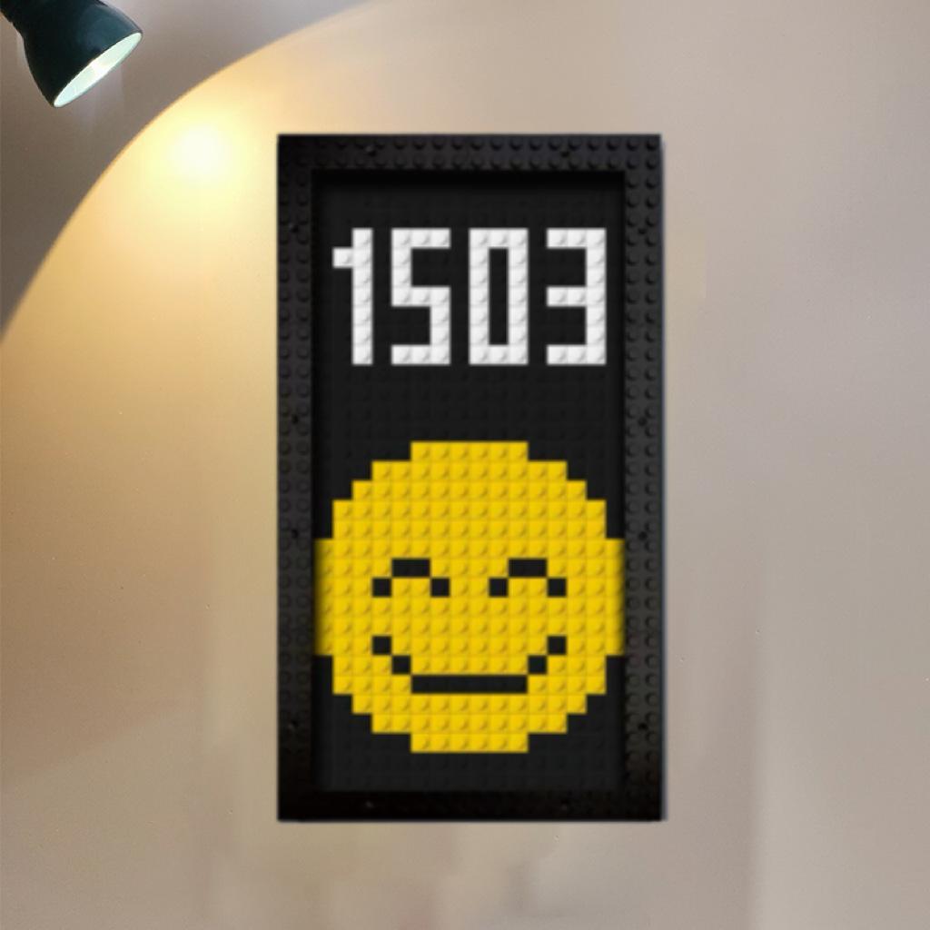 Creative DIY Building Block Door Sign Household Small Particle Assembled Number Plate - myphotowallet