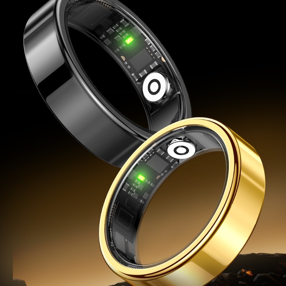 Smart Ring with LED Display – Health & Fitness Tracker with Heart Rate, SpO2, Step Counter & Call Alerts
