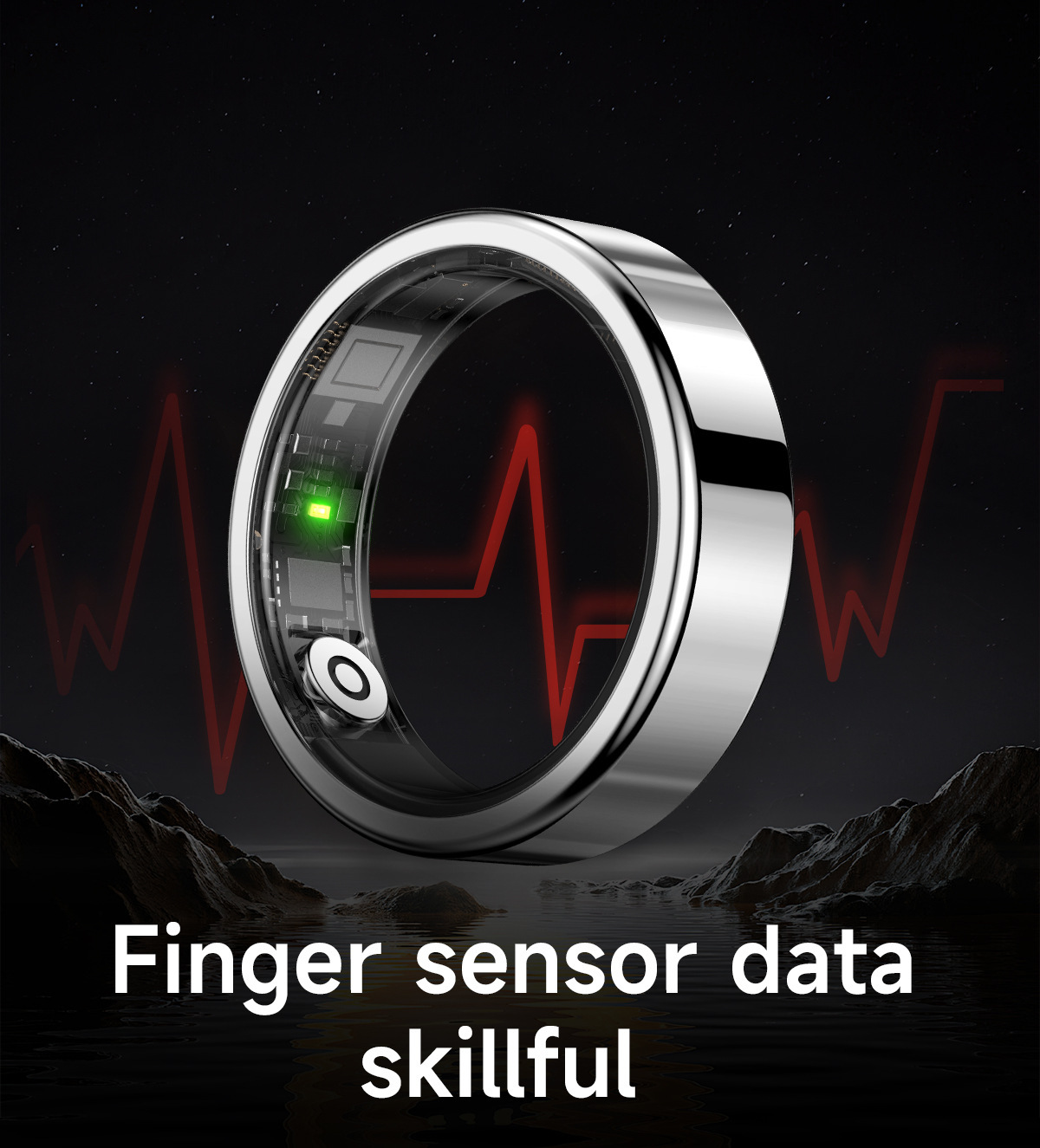 Smart Ring with LED Display – Health & Fitness Tracker with Heart Rate, SpO2, Step Counter & Call Alerts
