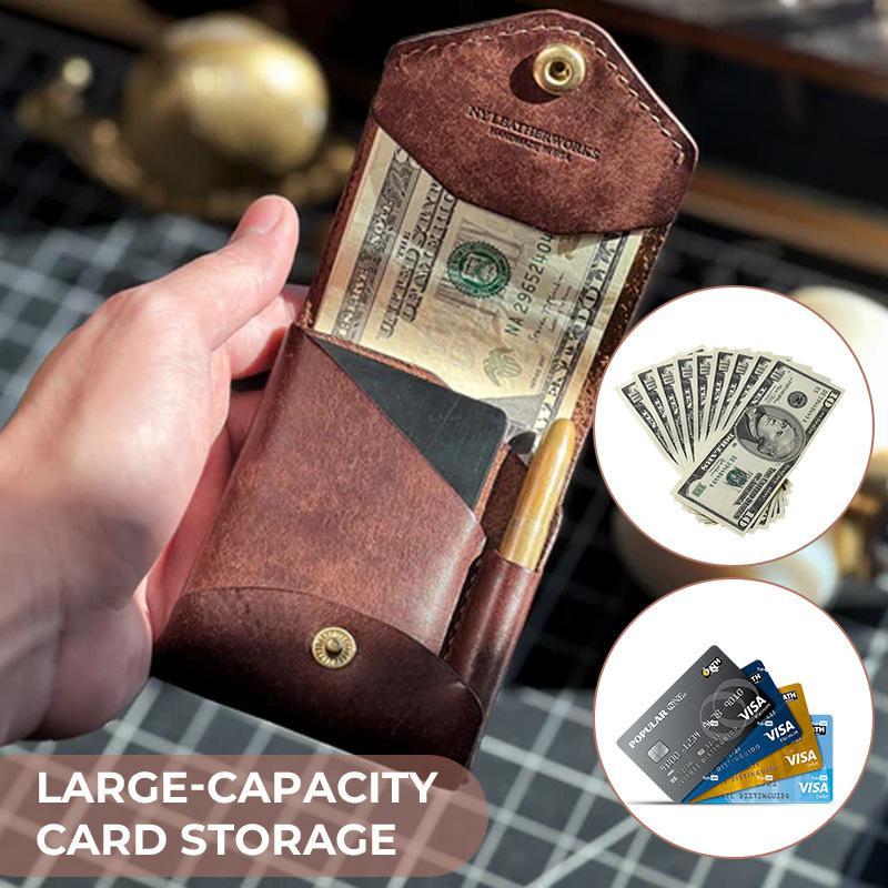 Retro Mini Coin Purse Creative Magnetic Men's Wallet Winter Popular Fashion Solid Color Multi-Function Storage Card Holder - myphotowallet