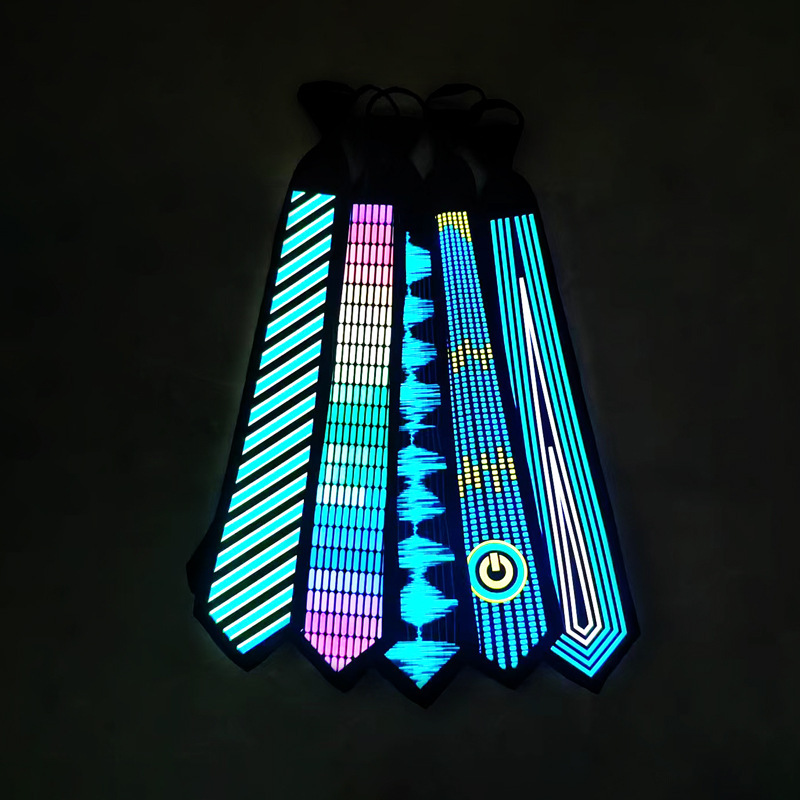 Sound-Activated Glowing LED Tie — Zipper Pullover Flashing Bow Tie, a Must-Have Eye-Catching Fashion Gift for Parties and Celebrations