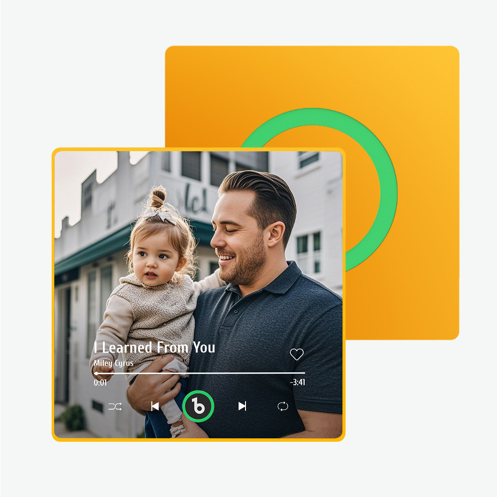 Custom Music Fridge Magnet New 4.0 Upgrade Colorful Frame Album Fridge Magnet Music Wall Photo Sticker Music Movement That Can Be Played Gift for Dad - 