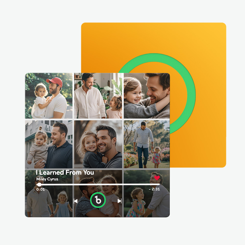 Custom Music Fridge Magnet and Photo with Colorful Frame Music Wall Photo Sticker Music Movement That Can Be Played Gift for Couple New 4.0 Upgrade Gift for Father - 