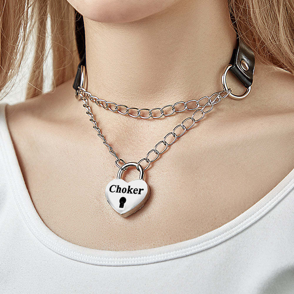 Custom Engraved Choker Love Key Fashion Exquisite Gifts - Myphotowallet