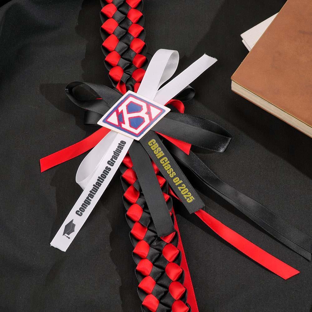 Graduation Lei - customized to any college or high school logo & colors - Personalized lei, class of 2025, senior night lei