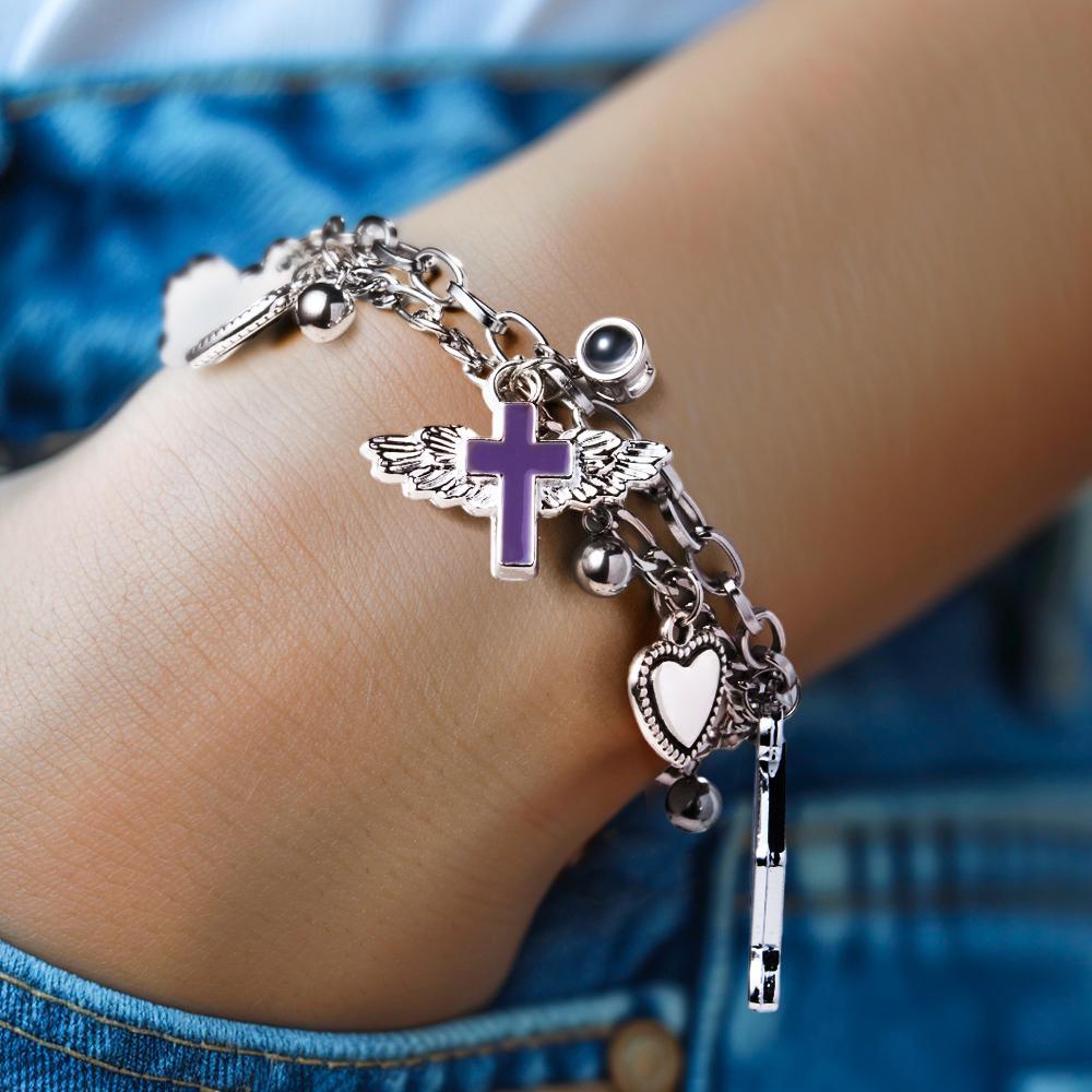 Custom Projection Bracelet Y2K Creative Metal Gift for Her - 