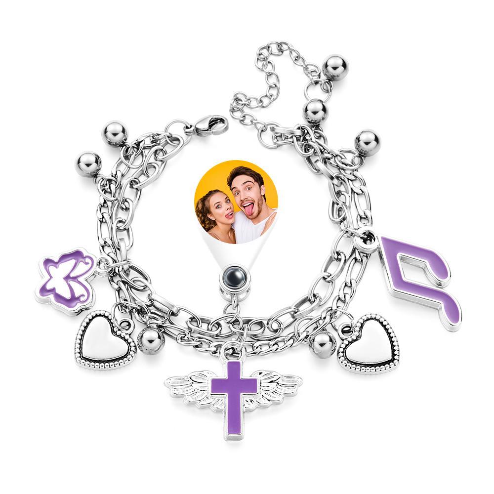 Custom Projection Bracelet Y2K Creative Metal Gift for Her - 