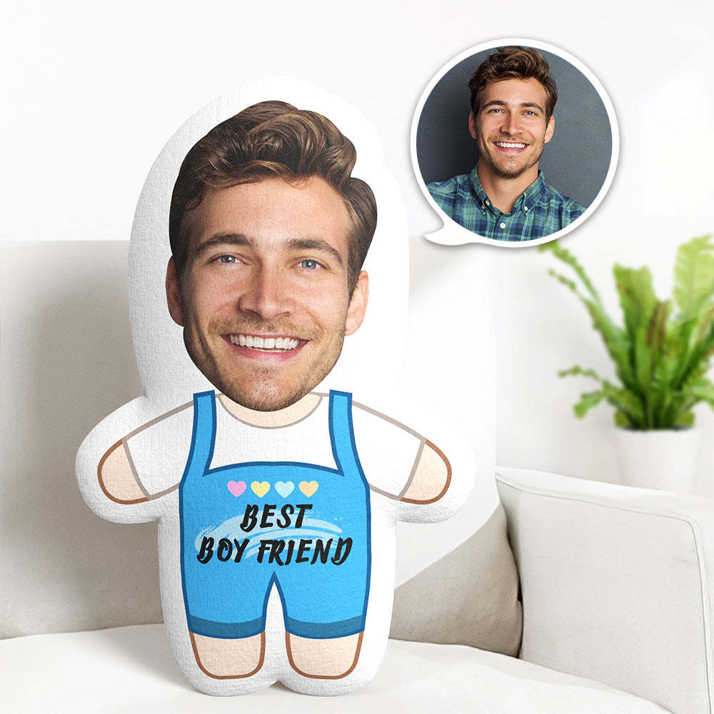 Custom Pillow Face Body Pillow Best Boyfriend Pillow Personalized Photo Pillow Couple Gifts MiniMe Pillow - MyFaceTshirt