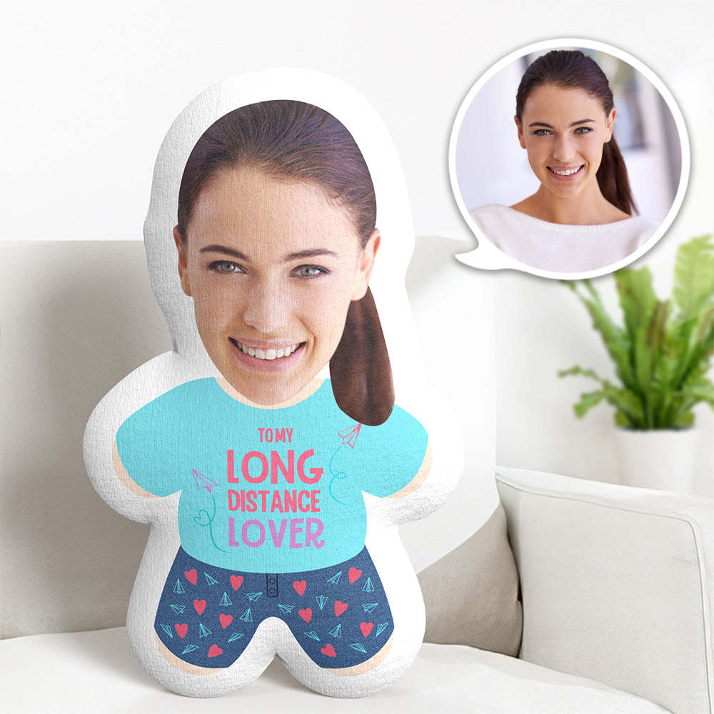 Custom Pillow Face Body Pillow To My Long Distance Lover Face Pillow Minime Pillow Gift for Love - MyFaceTshirt
