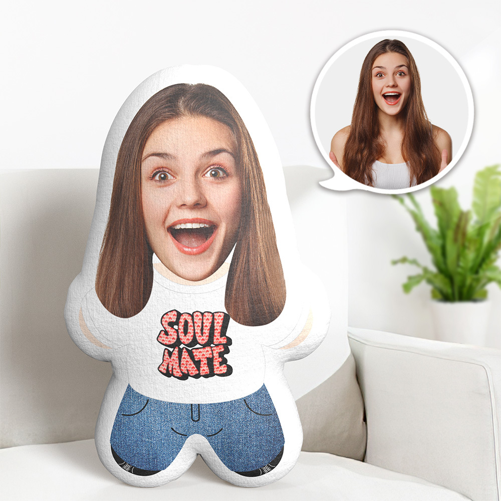 Custom Face Pillow Soulmate Face Pillow Valentine's Day Gift for Couples - MyFaceTshirt