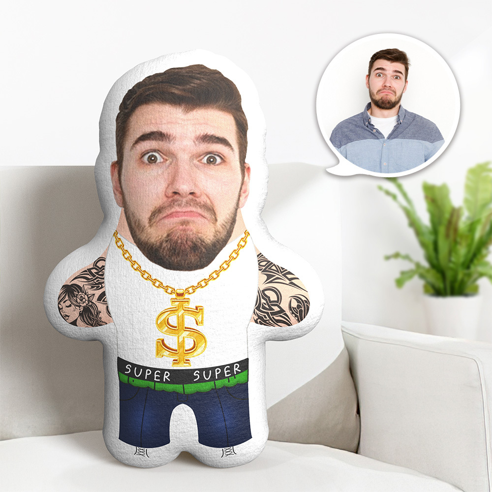 Custom Minime Pillow Gangster Tattoo Personalized Face Pillow - MyFaceTshirt