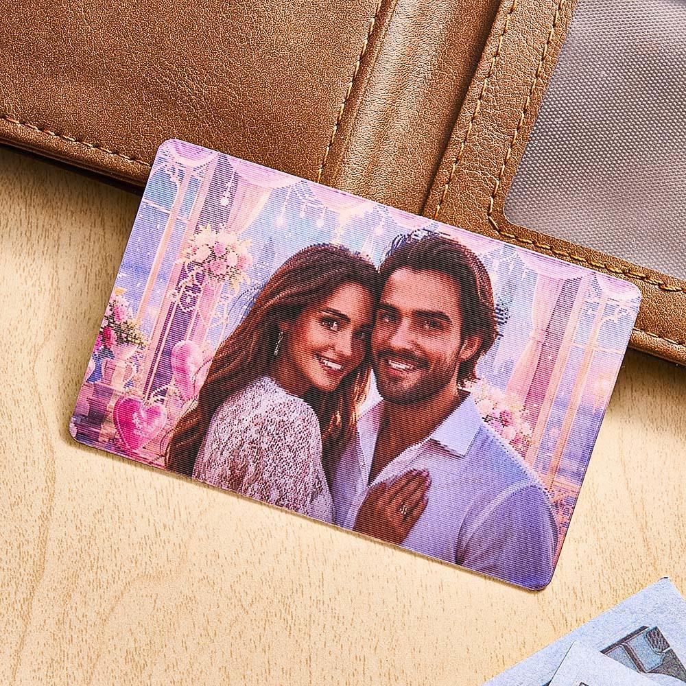 Personalized Photo Raster Card Wallet Insert Card Gifts for Him