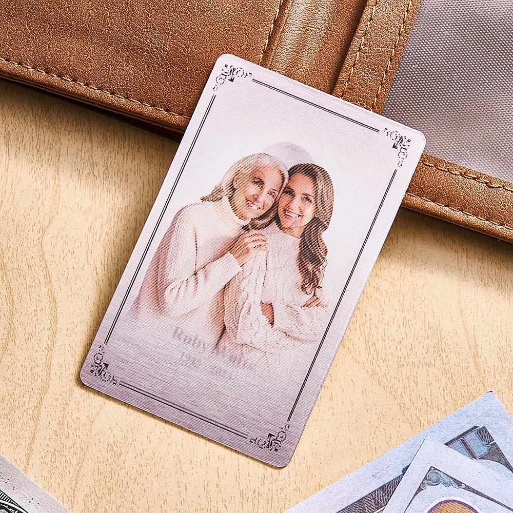 Memorial Wallet Insert Card Personalized Photo Raster Card Memorial Gifts