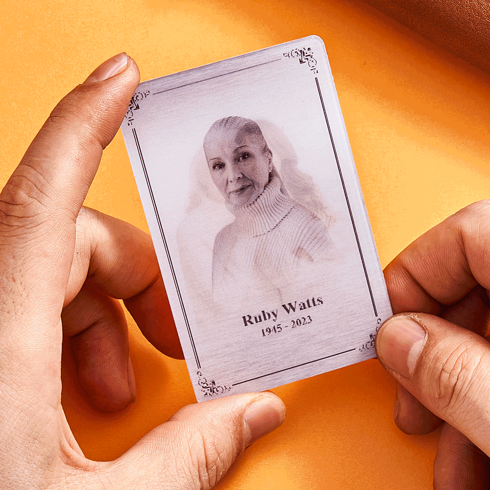 Memorial Wallet Insert Card Personalized Photo Raster Card Memorial Gifts
