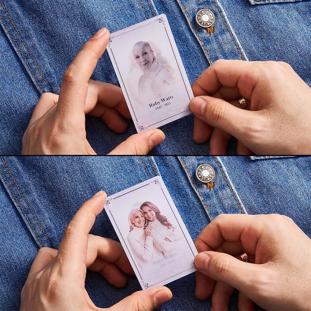 Memorial Wallet Insert Card Personalized Photo Raster Card Memorial Gifts