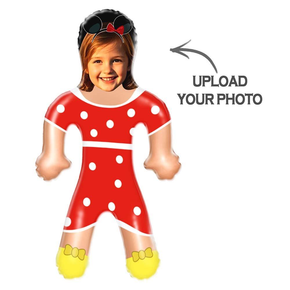 Custom Blow Up Doll Personalized Red Spotted Skirt Blow Up Dolls Funny Inflatable Doll Gifts for Her