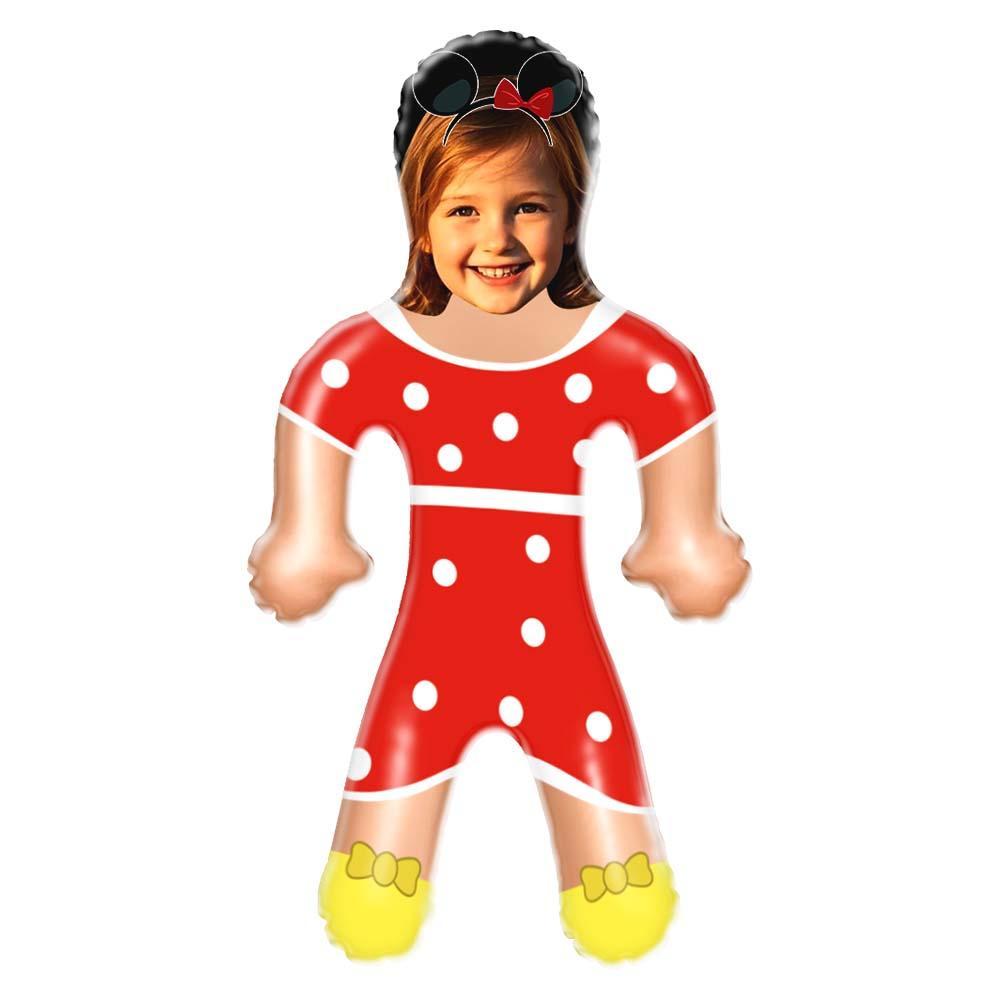 Custom Blow Up Doll Personalized Red Spotted Skirt Blow Up Dolls Funny Inflatable Doll Gifts for Her