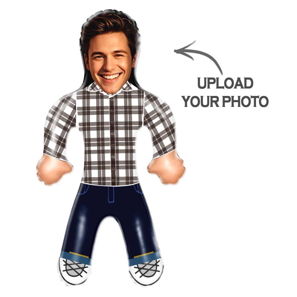 Custom Blow Up Doll Personalized Black And White Plaid Shirt Blow Up Dolls Funny Inflatable Doll Gifts for Her