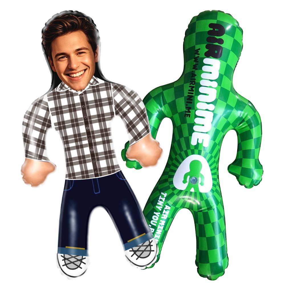 Custom Blow Up Doll Personalized Black And White Plaid Shirt Blow Up Dolls Funny Inflatable Doll Gifts for Her