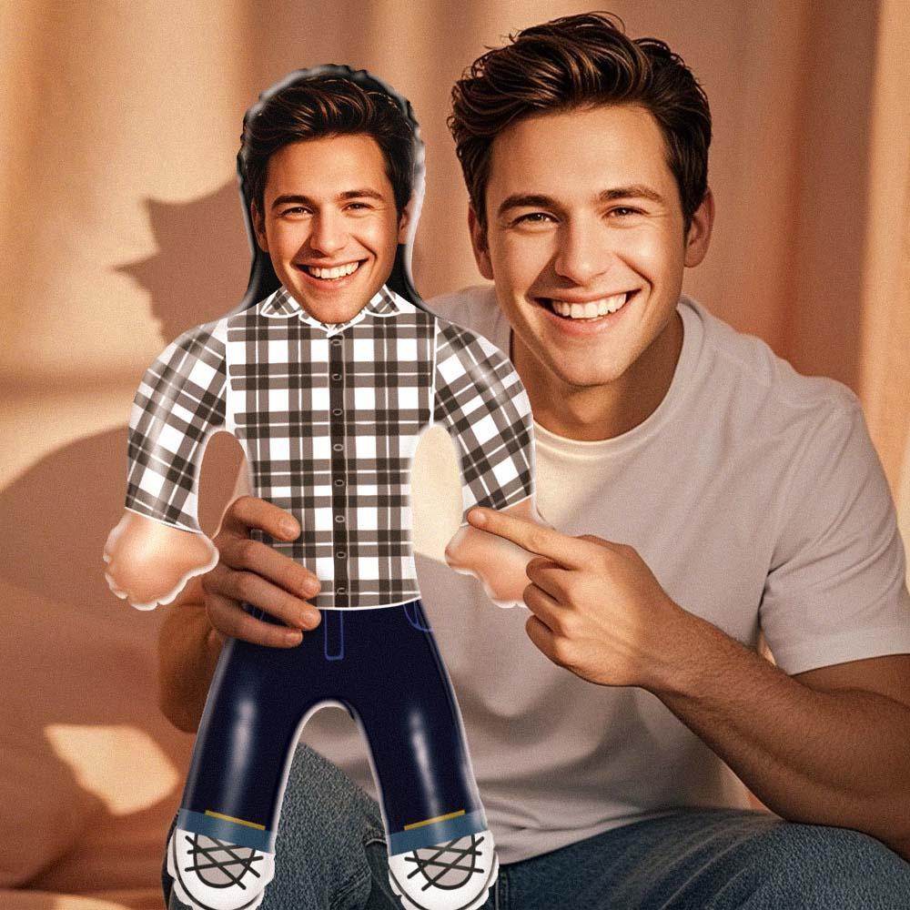 Custom Blow Up Doll Personalized Black And White Plaid Shirt Blow Up Dolls Funny Inflatable Doll Gifts for Her