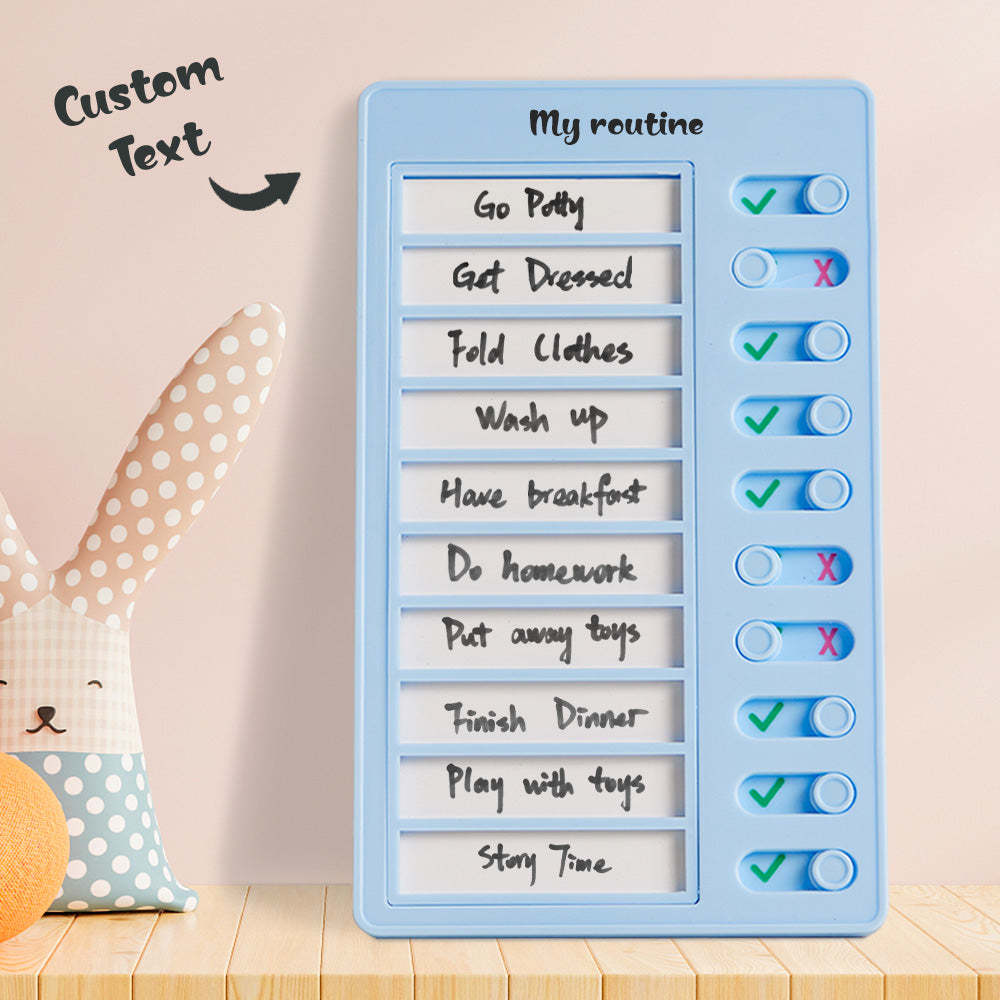 Custom Name Dry-erase Daily Routine Chart Gifts for Children - Myphotowallet